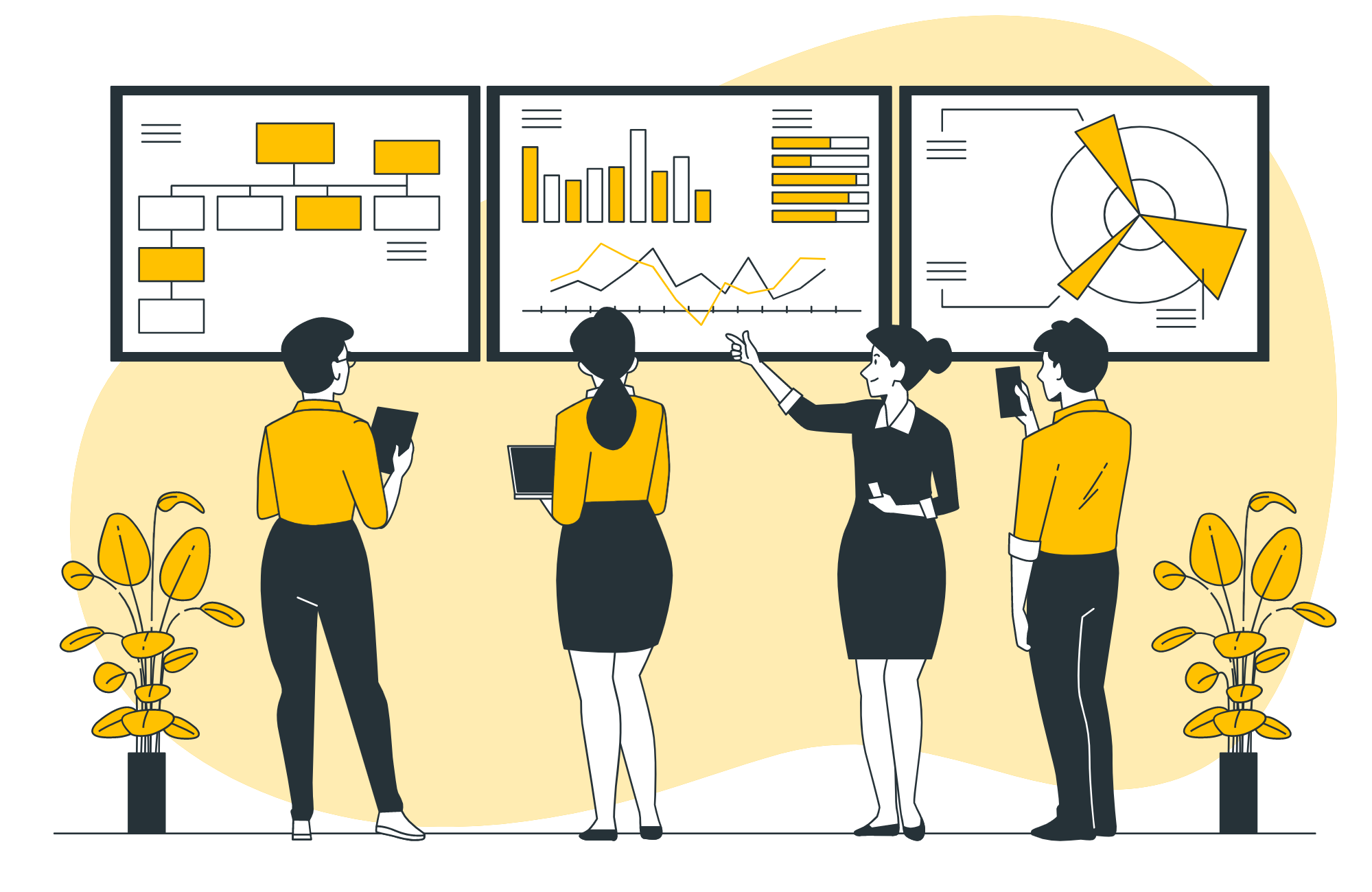 Situazione: esposizione orale con supporto di slides (illustrazione)